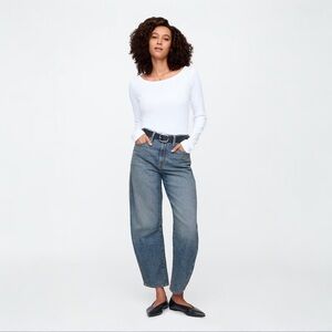 GAP High Rise Barrel Jeans NWT 28/6 Short